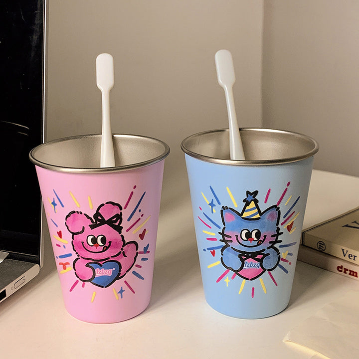 Insulated mug with cheerful bear motif Kalsten