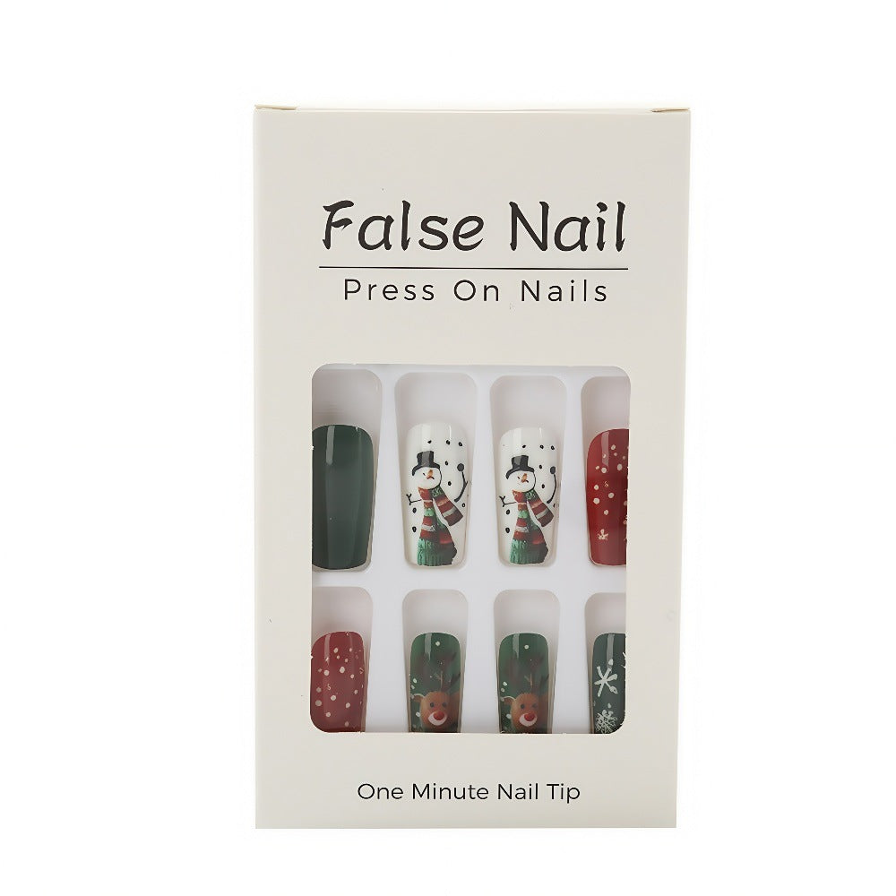 Festive artificial nails with wintry motifs Kalsten