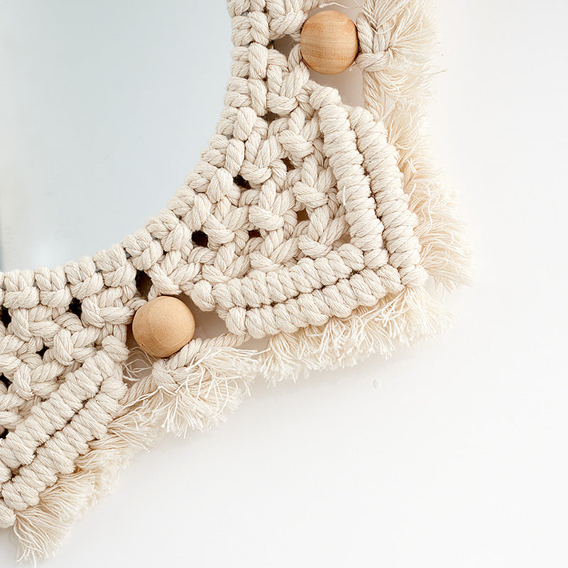 Macramé Decorative Star-Shaped Wall Mirror Kalsten