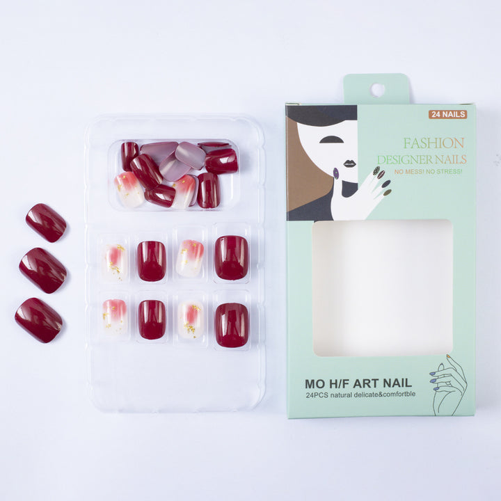 Artificial nails in modern glitter gradient design Kalsten