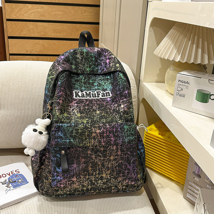 Trendy Casual Backpack with Keychain Kalsten