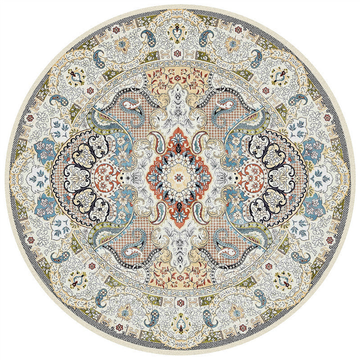 Round Geometric Pattern Area Rug