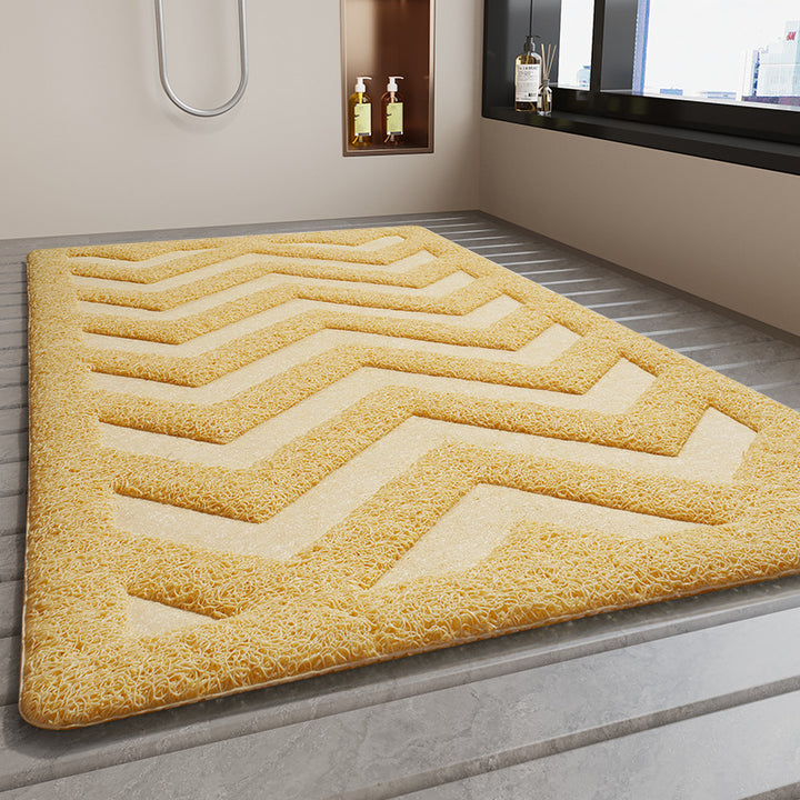 Chevron Pattern Bathroom Mat Kalsten