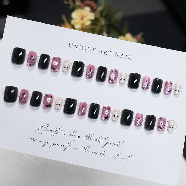 Halloween-Themed Press-On Nail Art