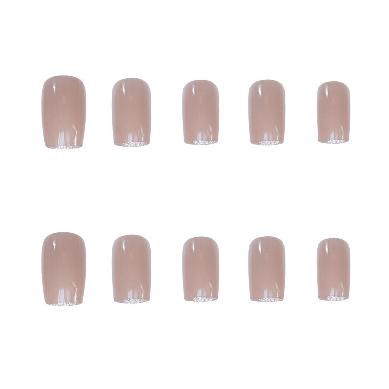 Glitter French Tip Press-On Nails Kalsten