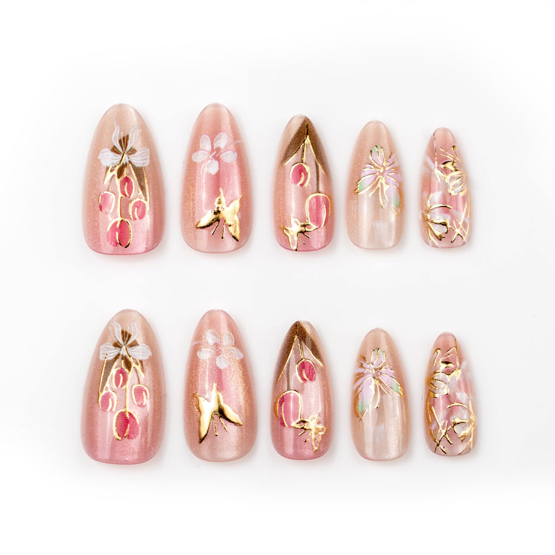 Artistic Butterfly Design Press-On Nails Kalsten