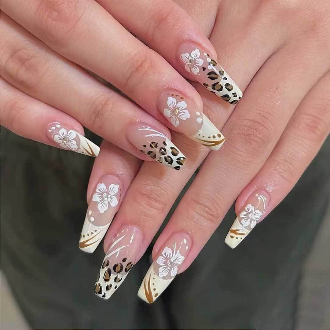 Artistic Floral and Animal Print Nail Art Set