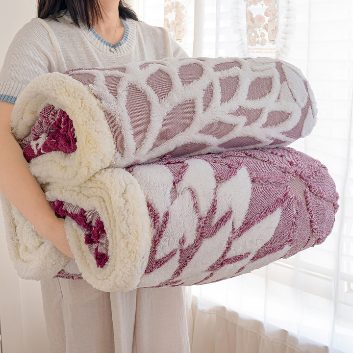 Ultra-Soft Textured Plush Throw Blanket