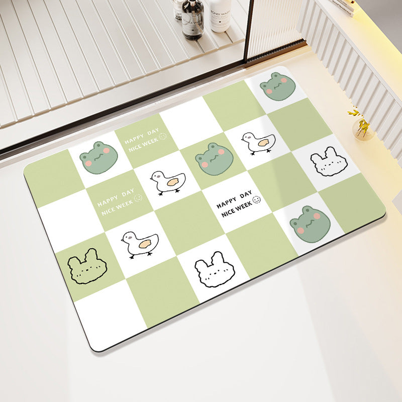 Cute Cartoon Pet-Themed Bath Mat Kalsten