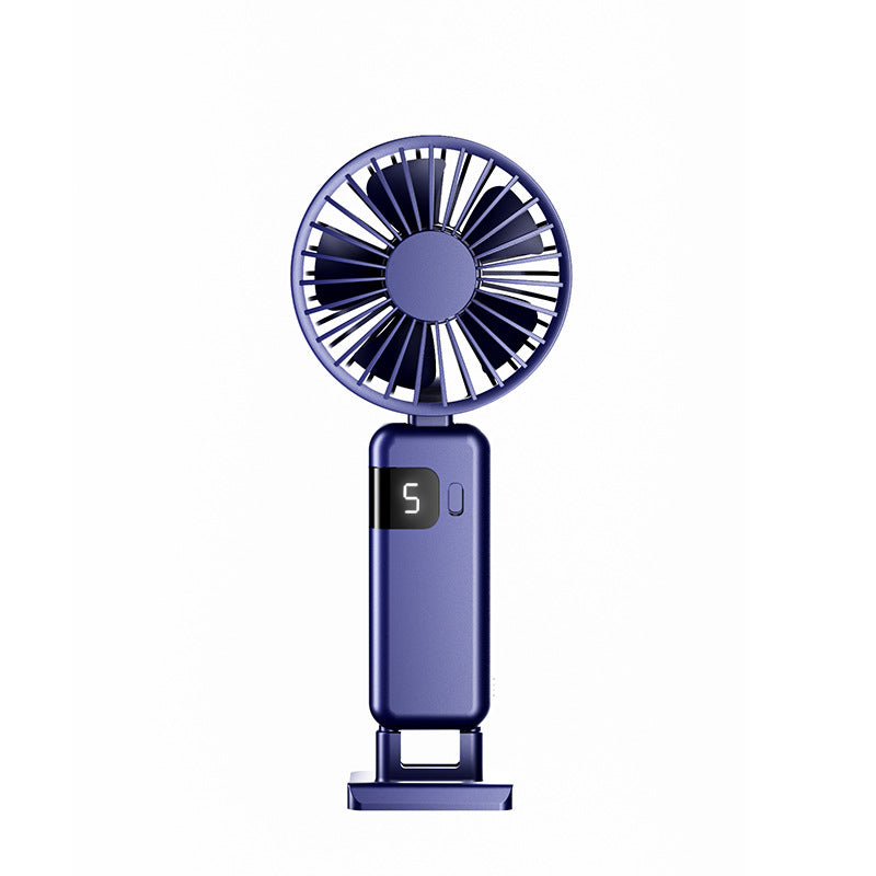 Ladies portable hand fan with LED display and adjustable speed Kalsten