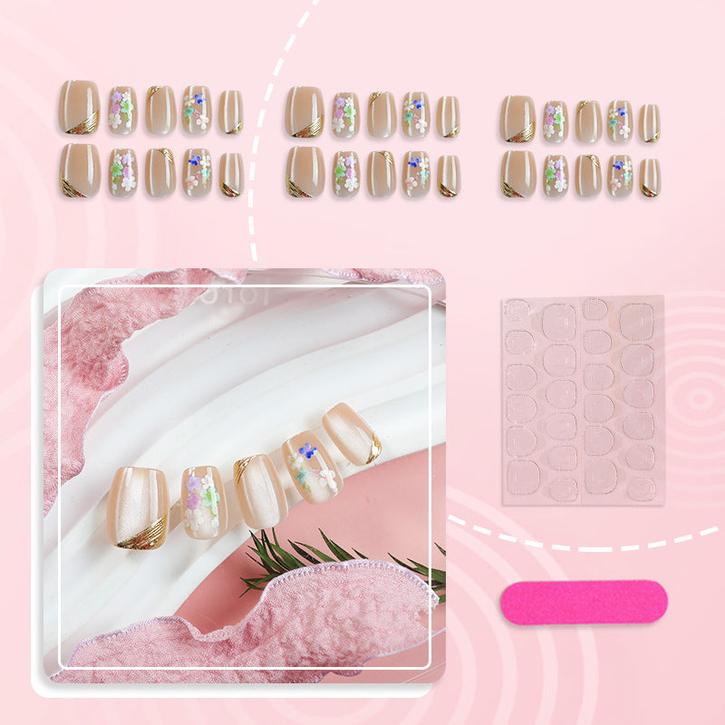 Premium Floral Nail Art Press-On Collection