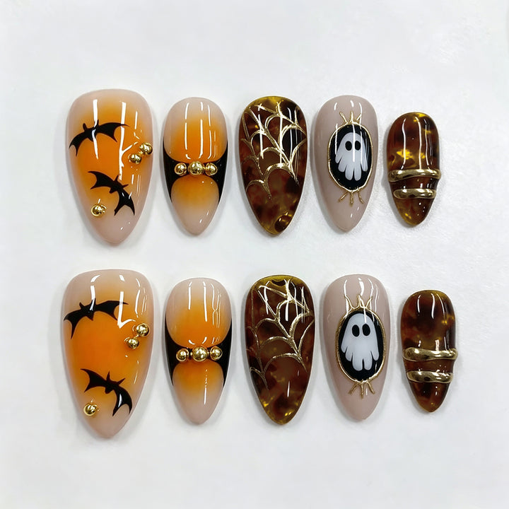 Halloween-Themed Press-On Nail Art Set 1790738812