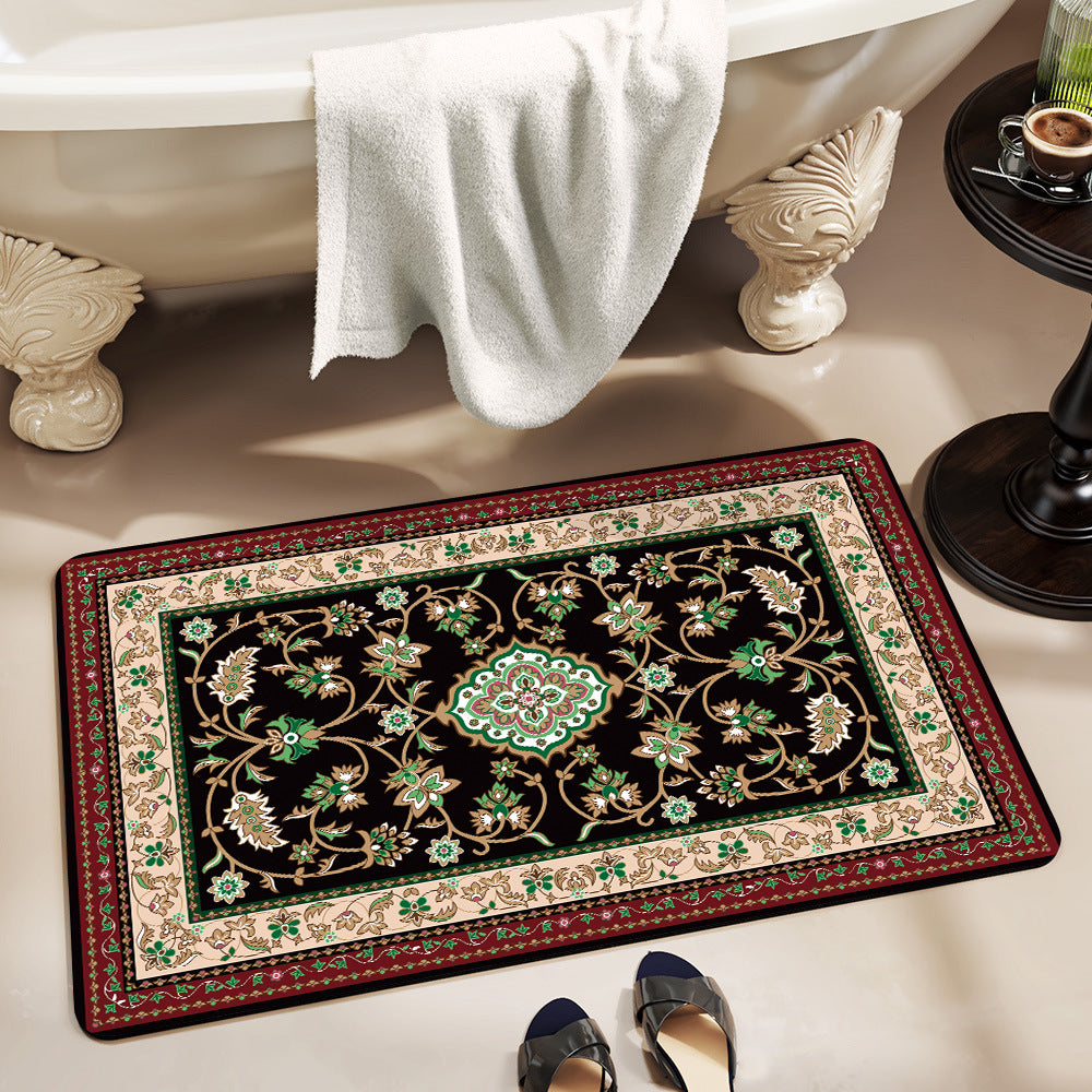 Floral-Patterned Luxury Bath Mat Kalsten