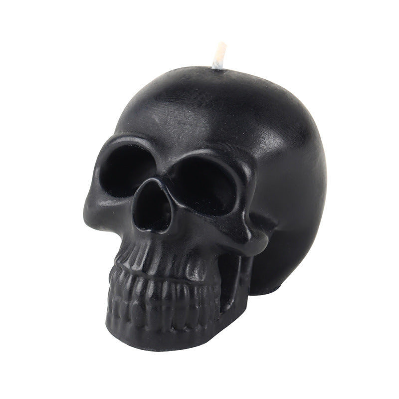 Sculptural Skull-Shaped Decorative Candle with Realistic Anatomy Detail