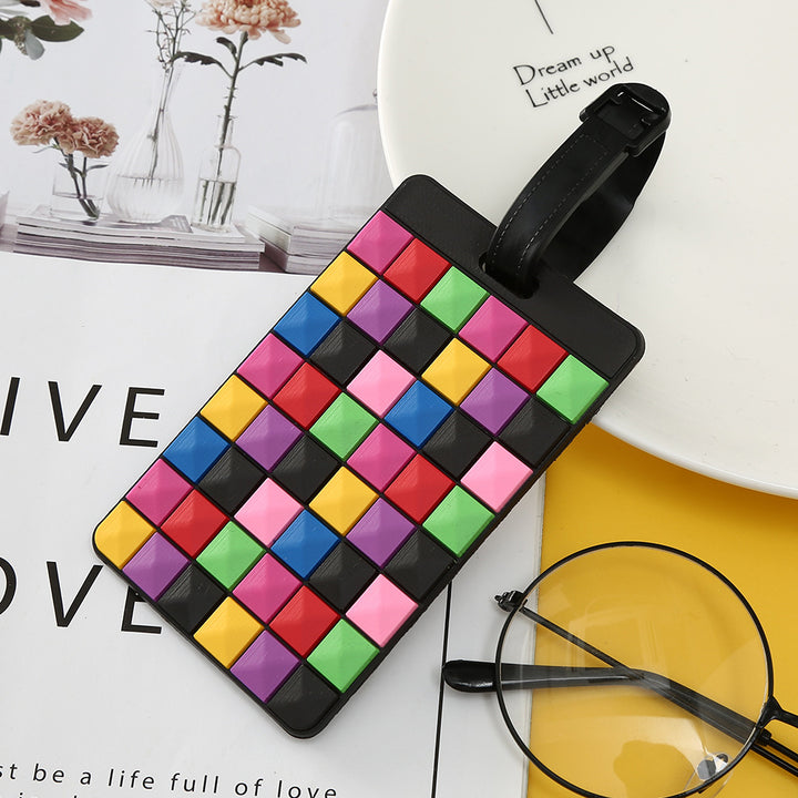 Unisex Luggage Tag with Modern Geometric Design Kalsten