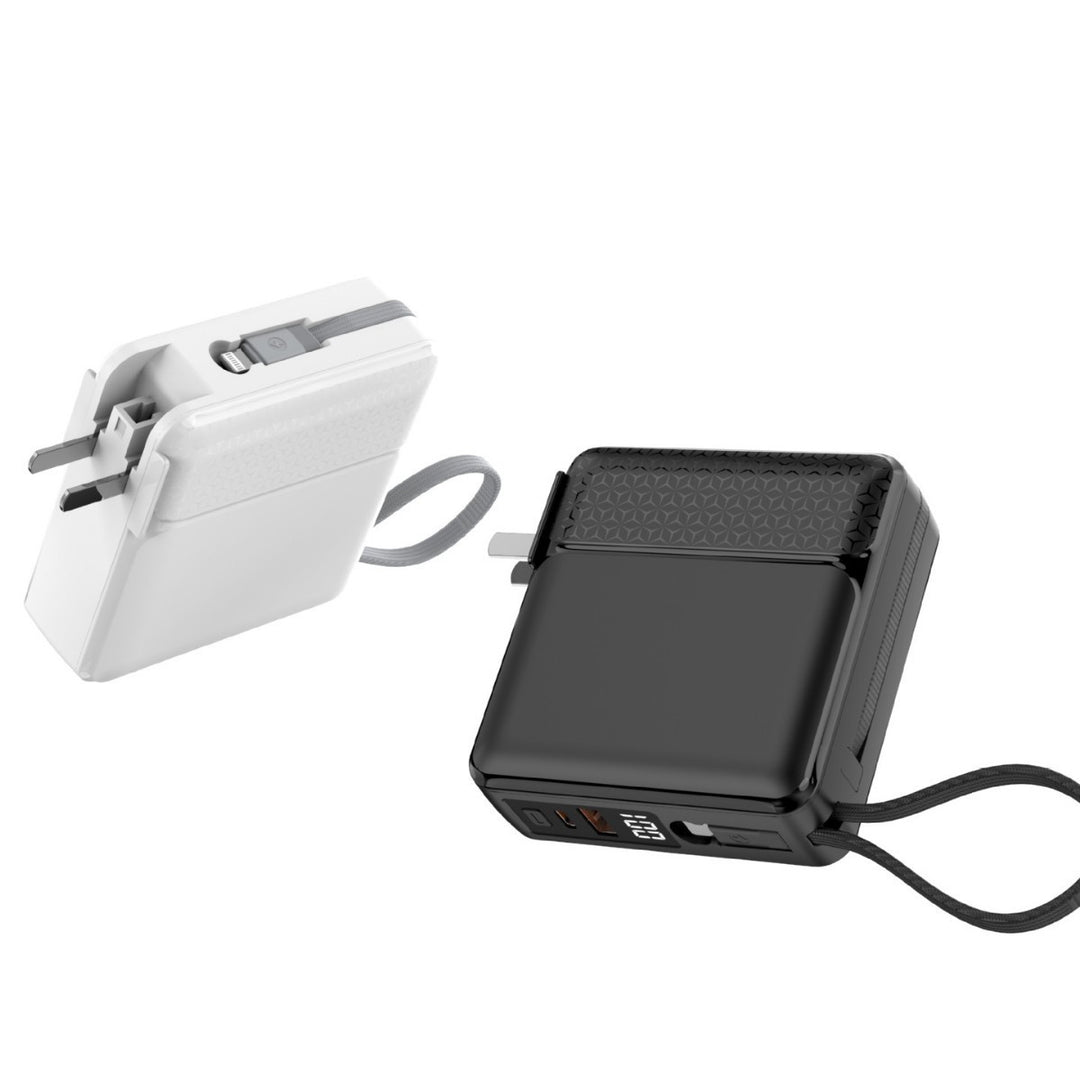 Compact quick-charge power bank with LCD display and integrated safety technology Kalsten