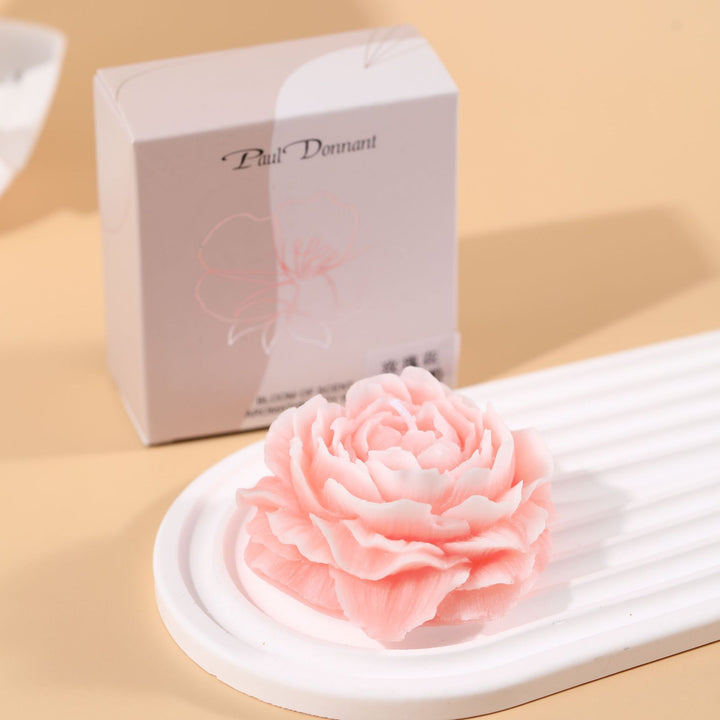 Hand-Carved Rose Blossom Decorative Soap Bar Gift Set