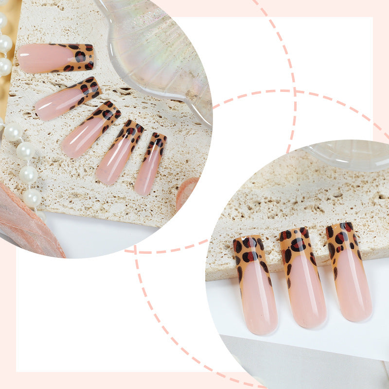 Artificial nail set with luxurious leopard pattern Kalsten