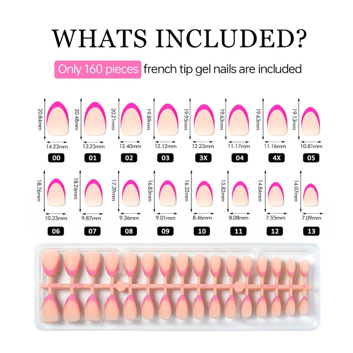 Artificial Nail Set with Colorful Tips Kalsten