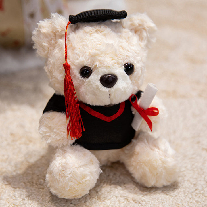 Plush Christmas Teddy Bear with Santa Hat and Knit Scarf Holiday Huggable Stuffed Toy Kalsten