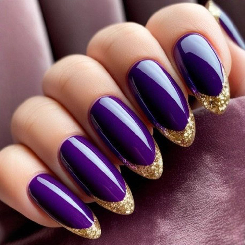 Artificial nails with glitter tip Kalsten