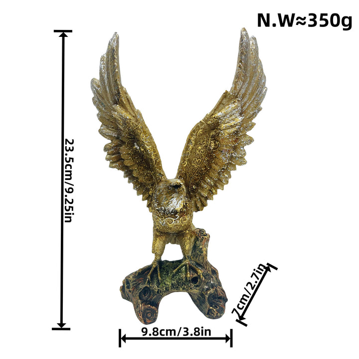 Elegant garden figure with eagle on tree trunk Kalsten