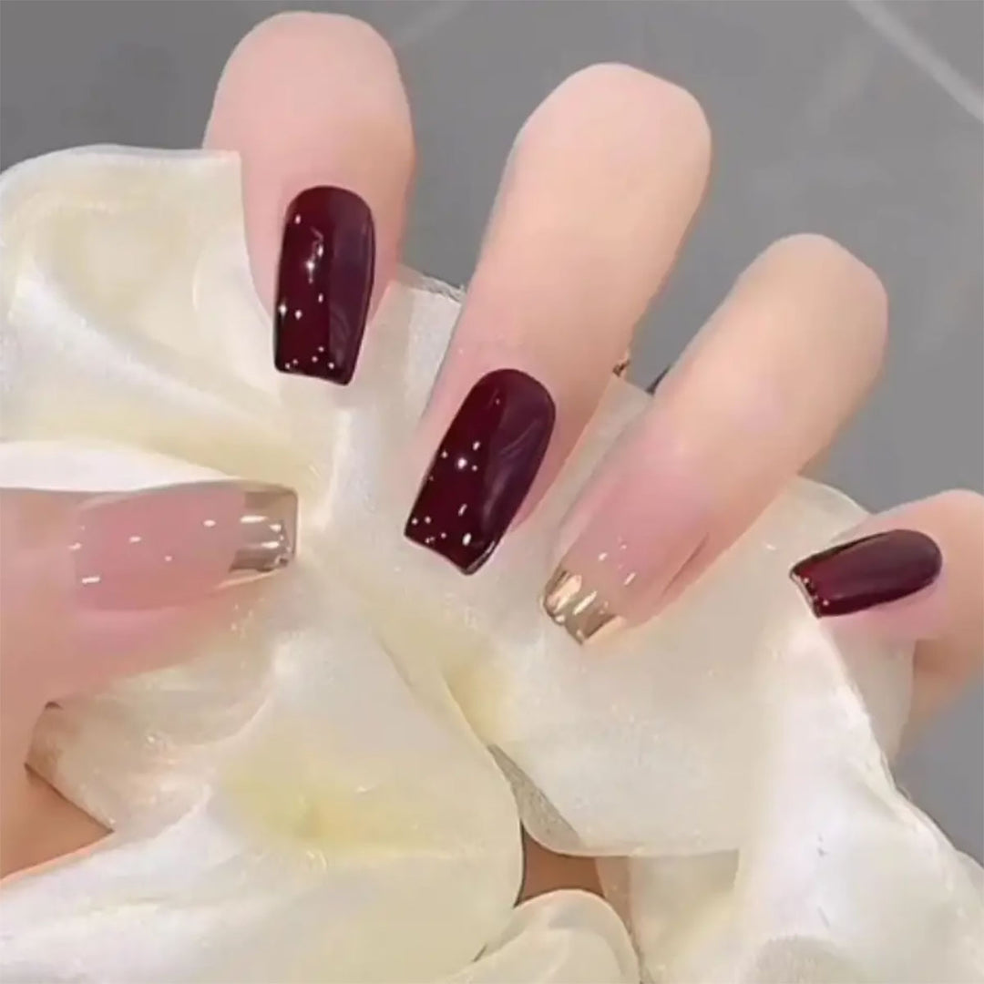 Elegant Glossy Press-On Nails