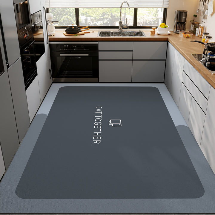Floral Pattern Kitchen Mat