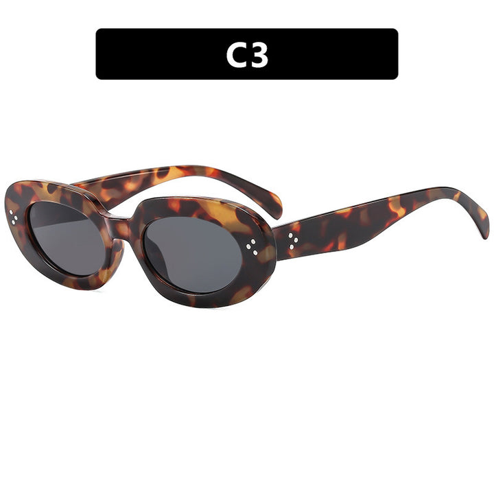 Ladies fashionable sunglasses with unique oval frame and protective lenses Kalsten
