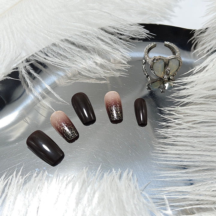 Artifical nails with glitter design Kalsten