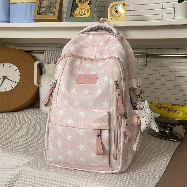 Trendy Star-Print School Backpack Kalsten
