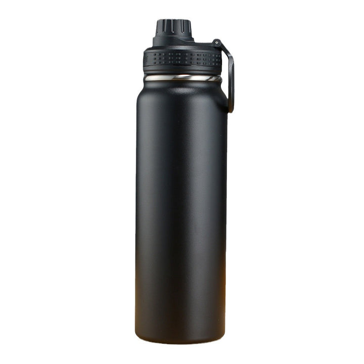 Double-Wall Vacuum Insulated Stainless Steel Wide-Mouth Water Bottle With Leakproof Screw Cap And Ergonomic Carry Handle