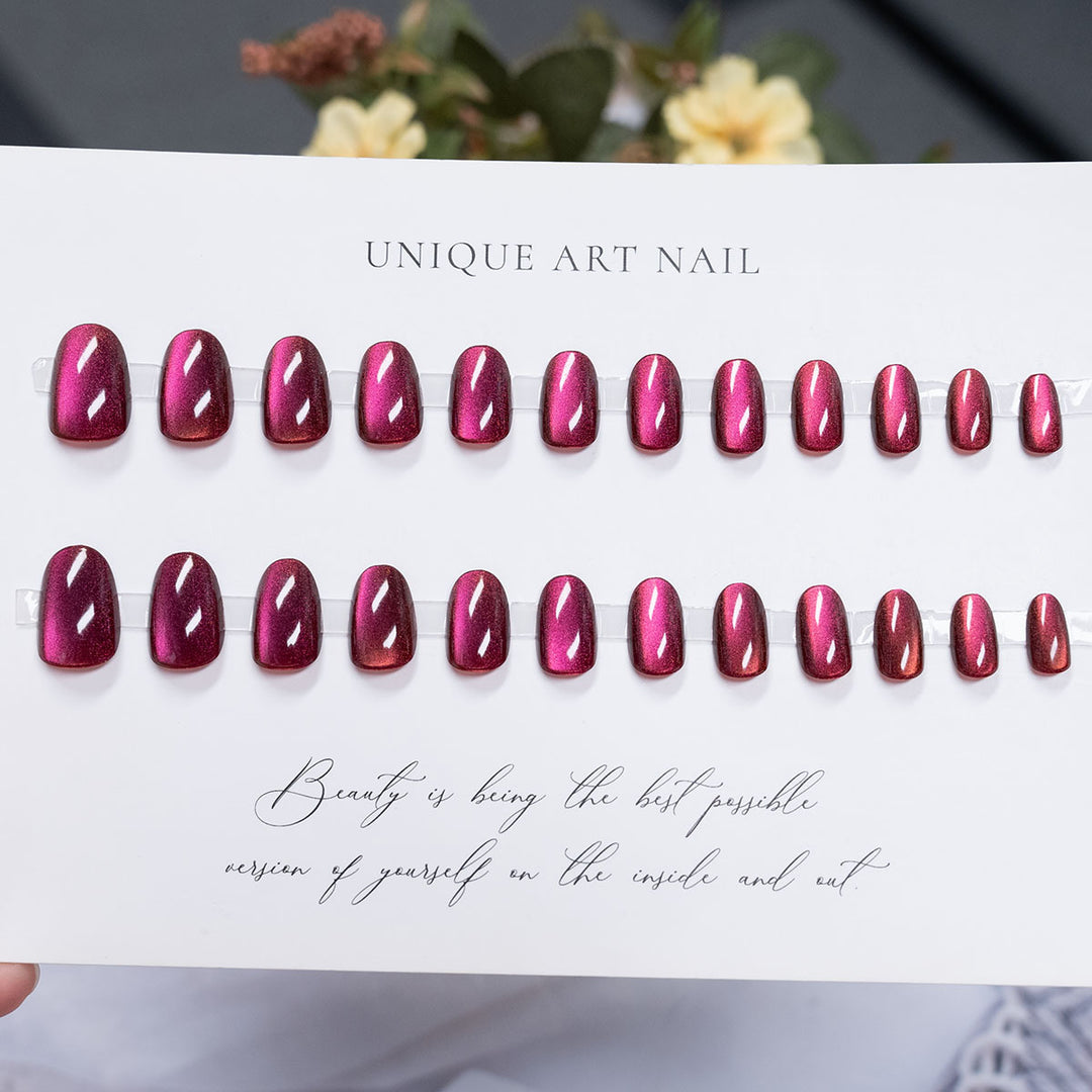 Glossy Press-On Nail Art Set