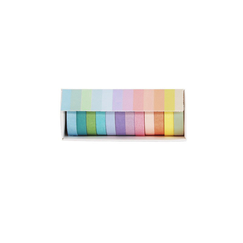 Pastel Washi Masking Tape Set Multi-Roll Assorted Widths Reusable Decorative Craft Tape