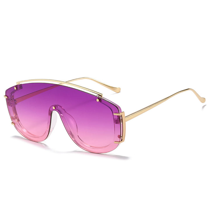 Fashion-Forward Futuristic Shield Sunglasses Kalsten