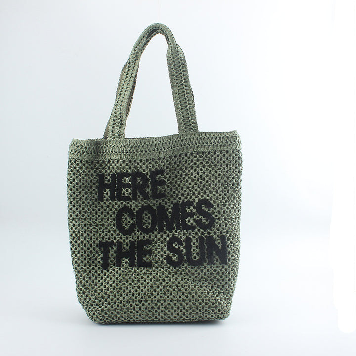 Handcrafted macrame bags with quote elements Kalsten