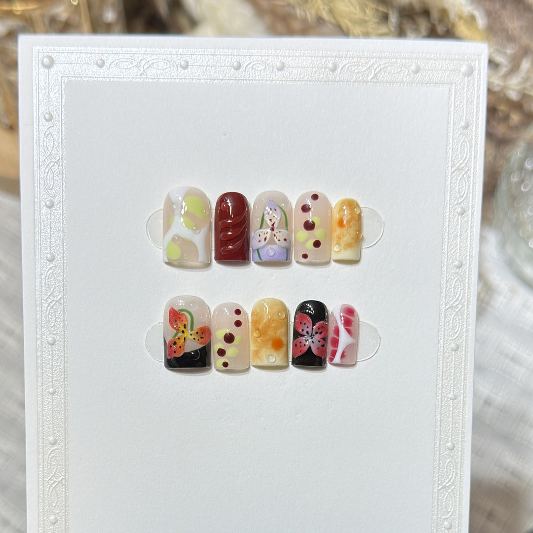 Decorative Nature-Themed Press-On Nail Set Kalsten