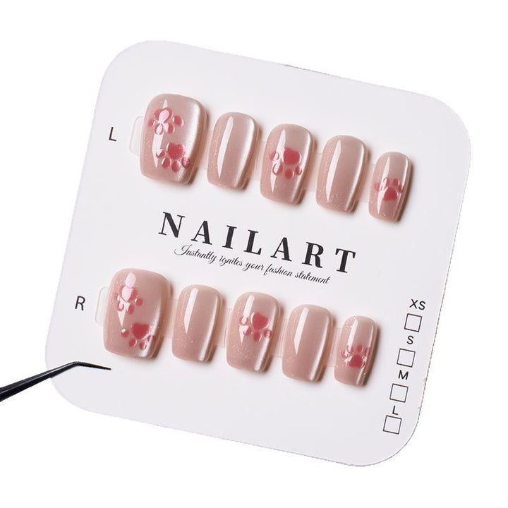 Floral Accent Press-On Nails Kalsten