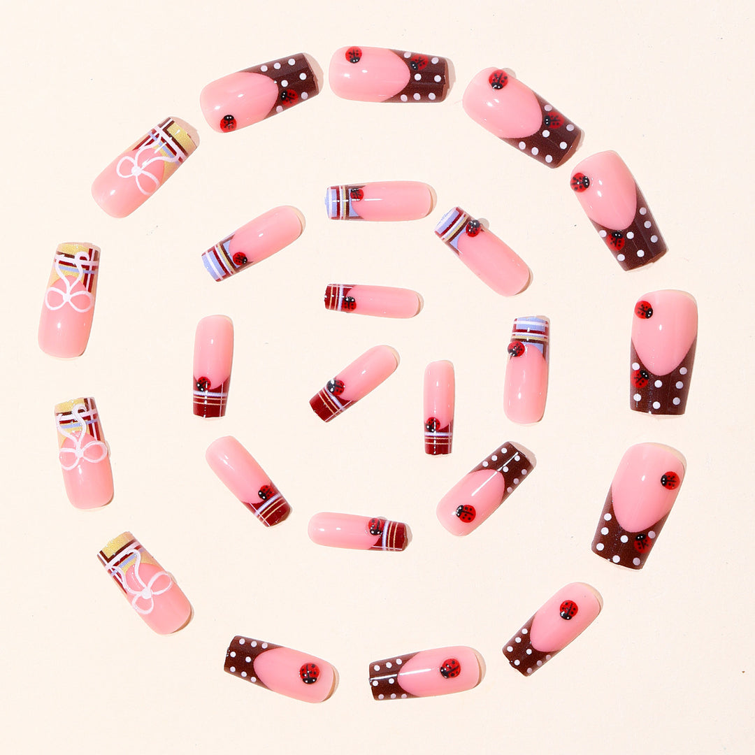 Decorative 3D Ladybug Nail Art Extensions Kalsten