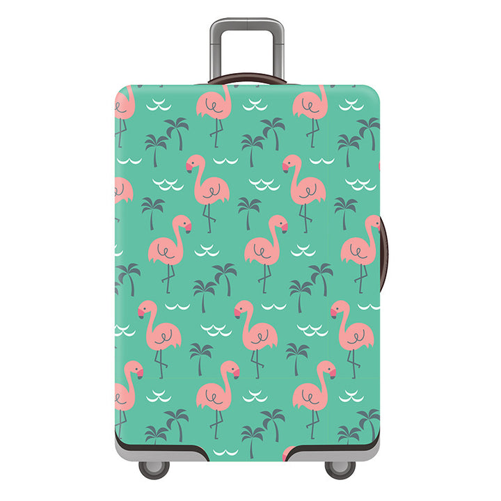 Women's Hard Shell Suitcase with Playful Flamingo Design Kalsten
