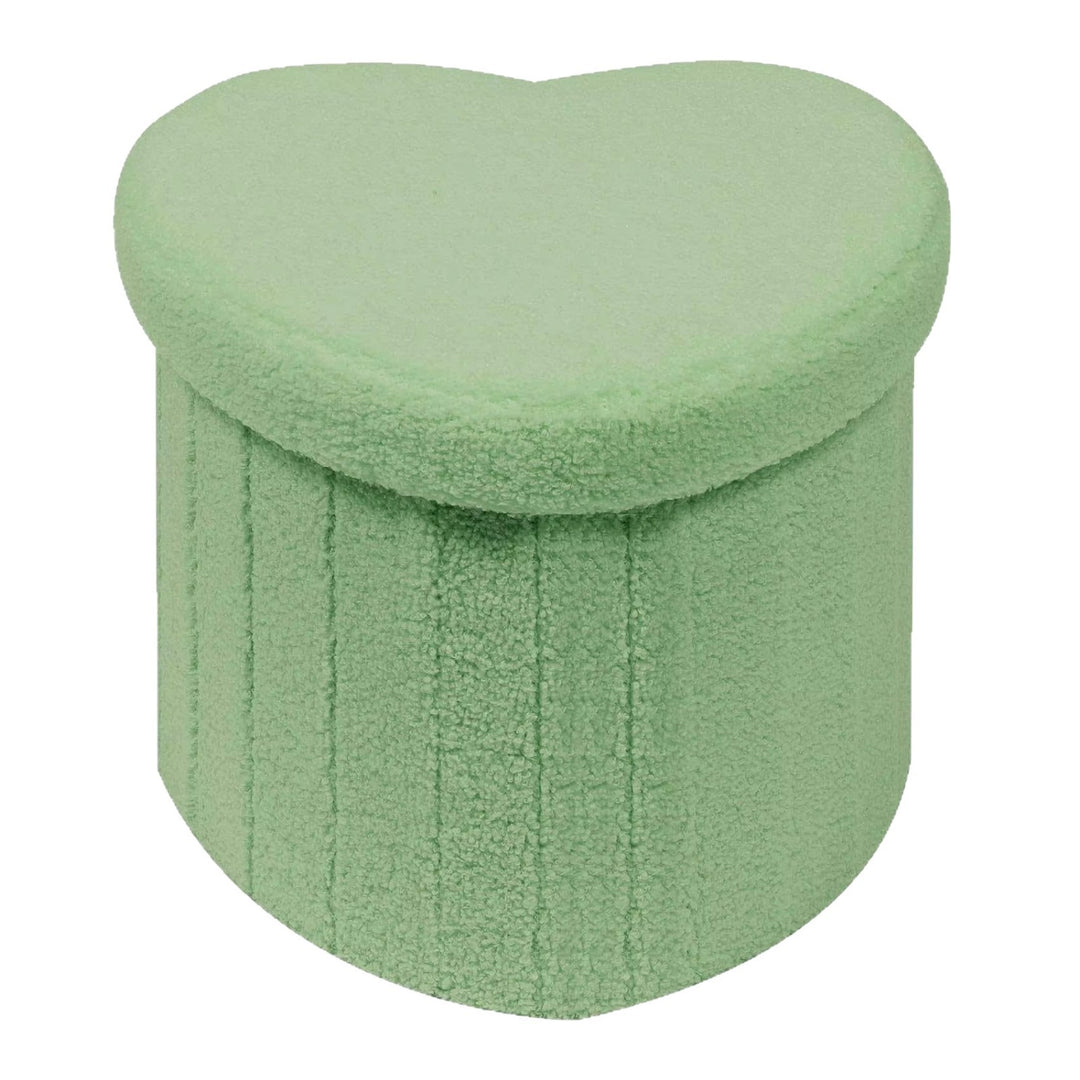 Heart-Shaped Plush Storage Ottoman Kalsten