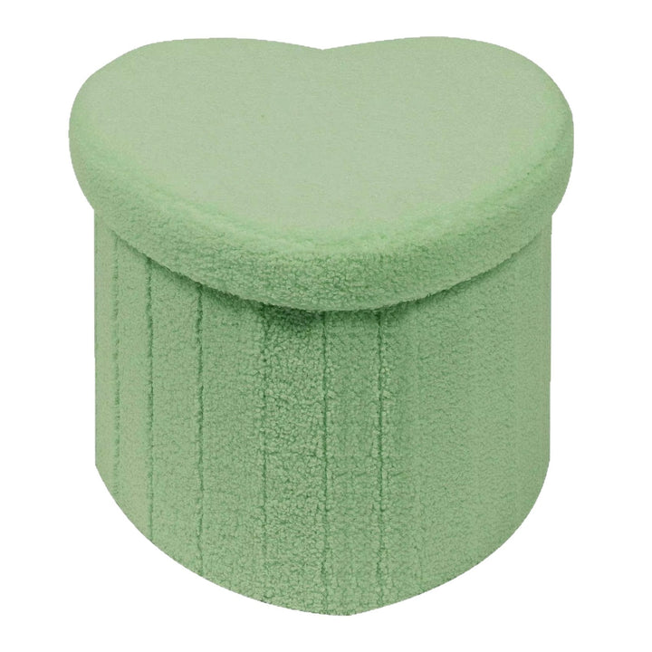 Heart-Shaped Plush Storage Ottoman Kalsten