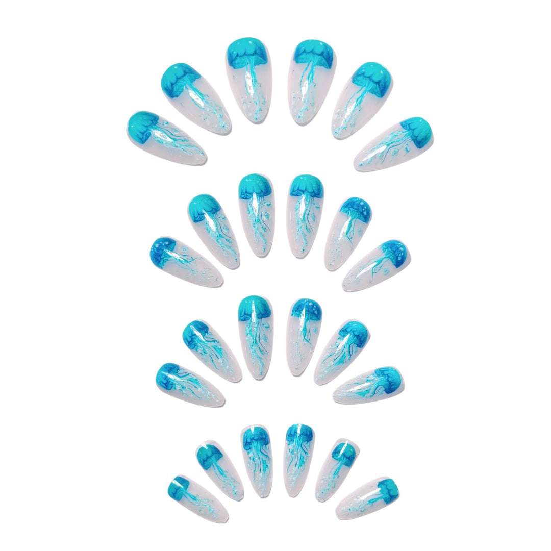 Artistic Jellyfish Design Nail Art Kalsten