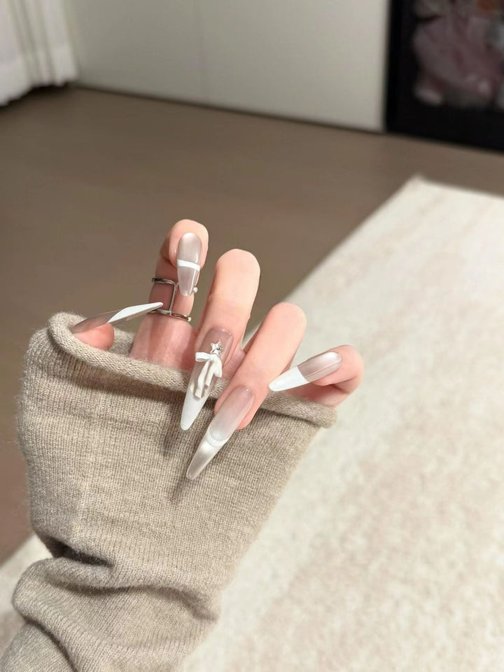 Elegant Long Stiletto Press-On Nail Extensions