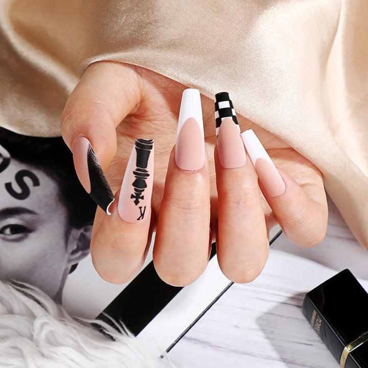 Art Nail Set with Creative Chess Designs Kalsten