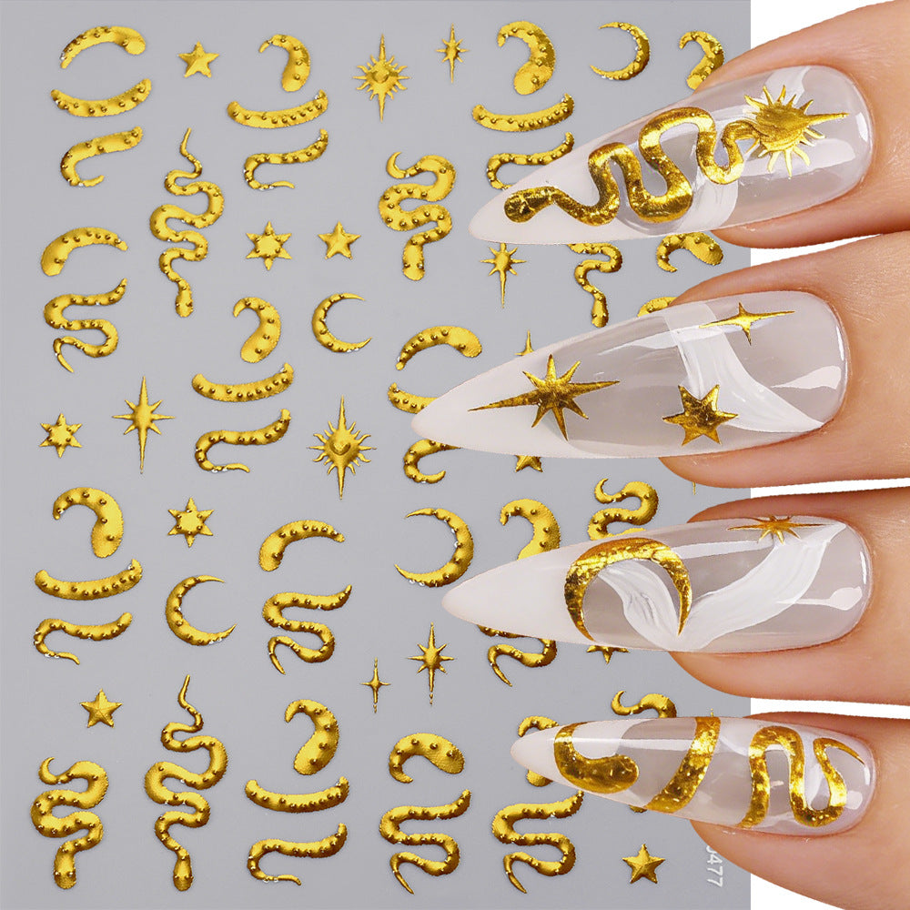 Celestial Themed Nail Art Stickers