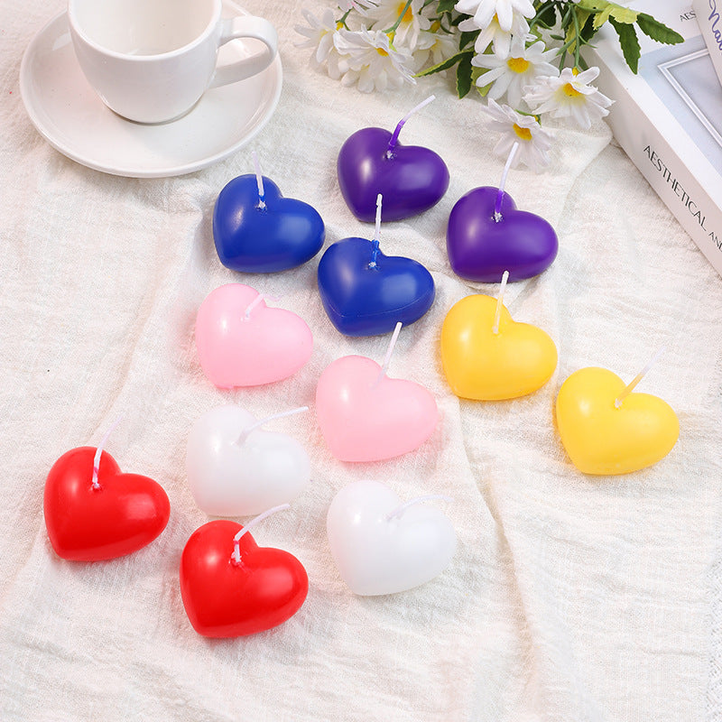 Heart-Shaped Floating Decorative Wax Candle