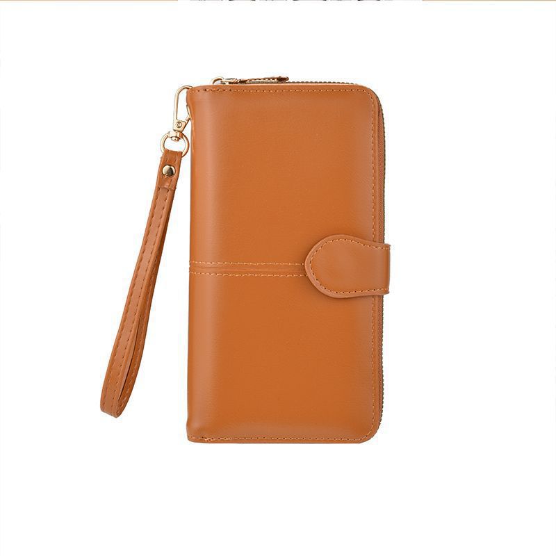 Slim Double-Zippered Wallet with Wrist Strap Kalsten