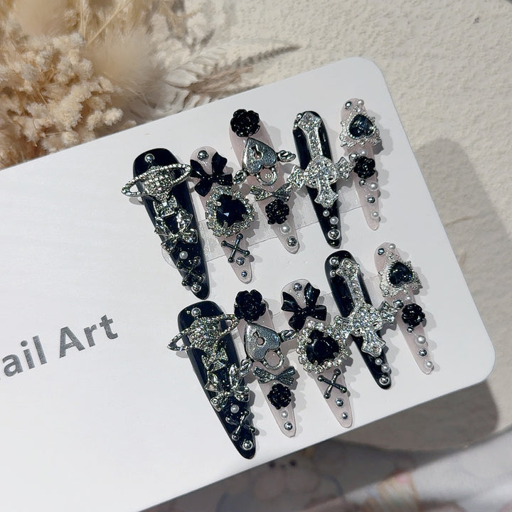 Decorative Rhinestone Embellished Hair Clips Set