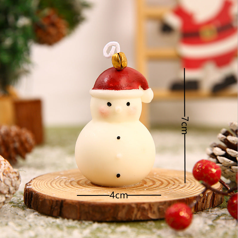 Mini Hand-Poured Santa Figurine Decorative Wax Candle